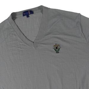 Country Club of York 1899 Stitch WOOL V Neck Golf Sweater Men's Large